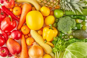 colorful assortment of fresh fruits and vegetables