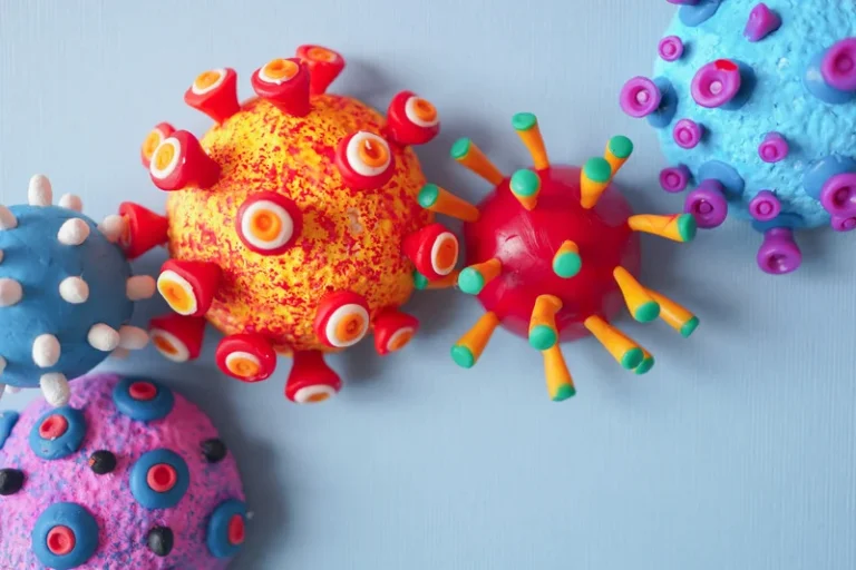 colorful models of viruses